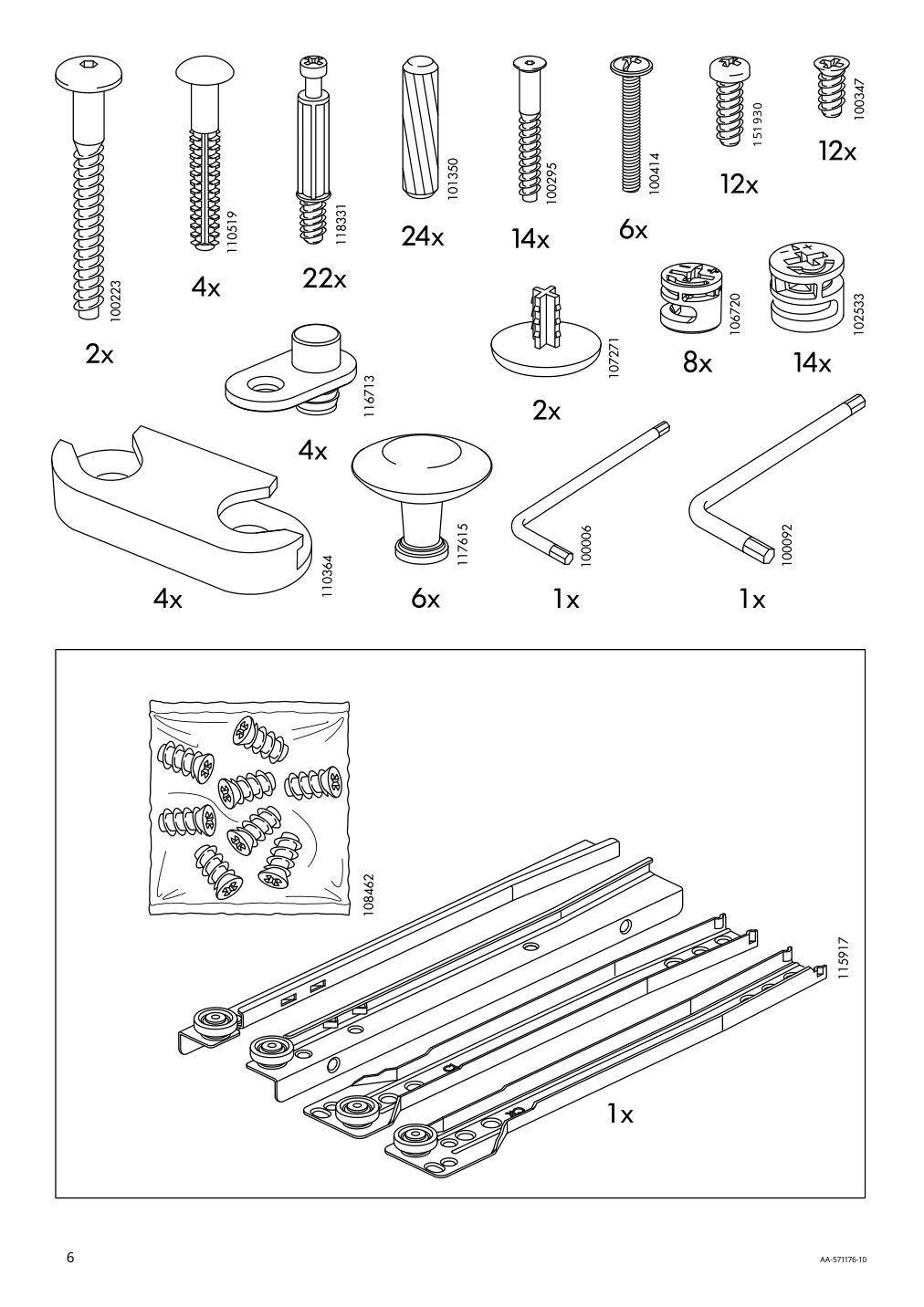 Assembly instructions for IKEA Hemnes shoe cabinet with 2 compartments black brown | Page 6 - IKEA HEMNES / TOLKNING hallway furniture, set of 3 795.279.52