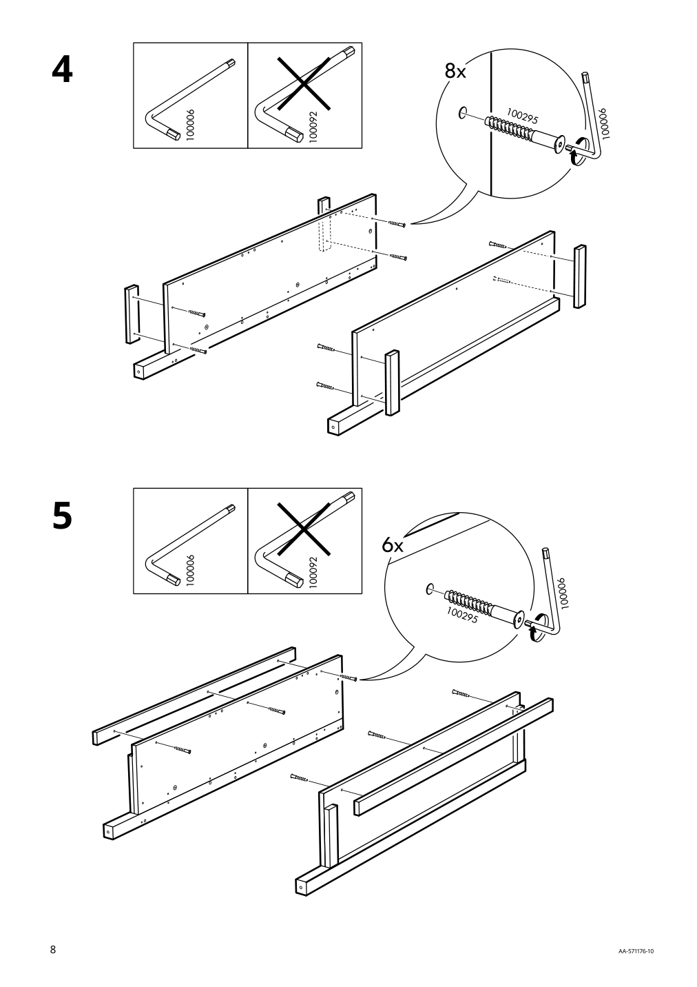 Assembly instructions for IKEA Hemnes shoe cabinet with 2 compartments black brown | Page 8 - IKEA HEMNES / TOLKNING hallway furniture, set of 3 795.279.52