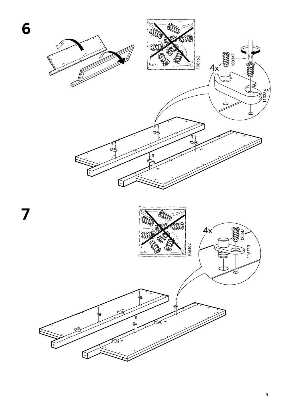 Assembly instructions for IKEA Hemnes shoe cabinet with 2 compartments black brown | Page 9 - IKEA HEMNES / TOLKNING hallway furniture, set of 3 795.279.52