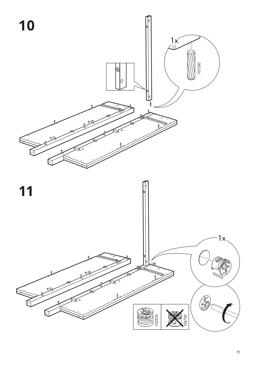 Assembly instructions for IKEA Hemnes shoe cabinet with 2 compartments white | Page 11 - IKEA HEMNES shoe cabinet with 2 compartments 201.695.59