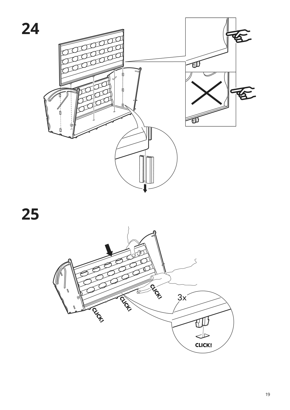 Assembly instructions for IKEA Hemnes shoe cabinet with 2 compartments white | Page 19 - IKEA HEMNES shoe cabinet with 2 compartments 201.695.59