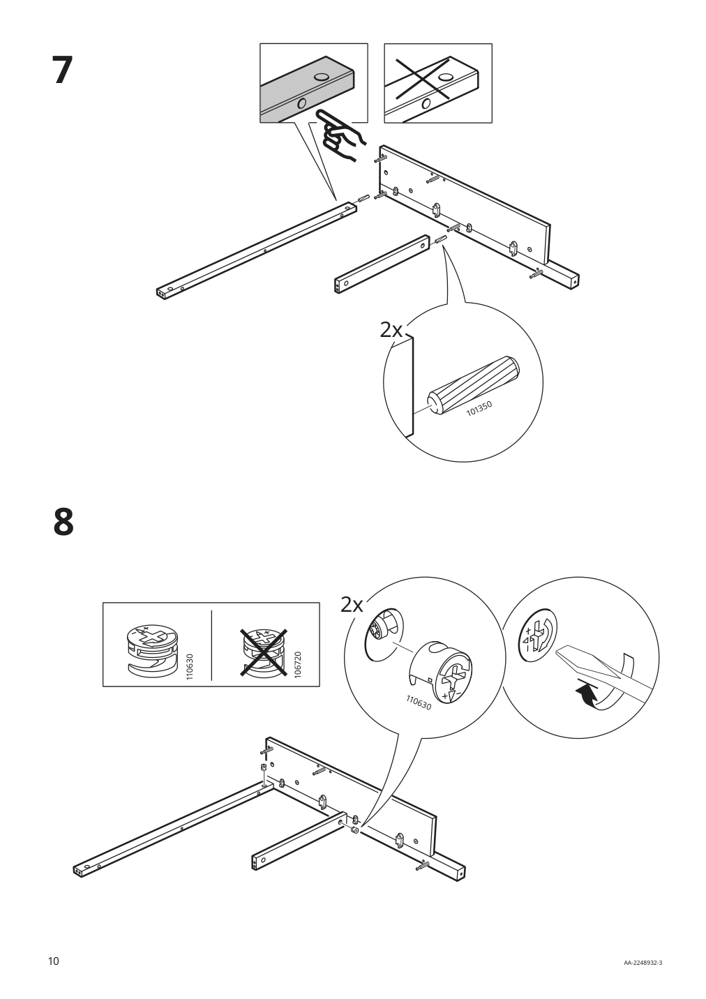 Assembly instructions for IKEA Hemnes shoe cabinet with 4 compartments black brown | Page 10 - IKEA HEMNES shoe cabinet with 4 compartments 801.561.20