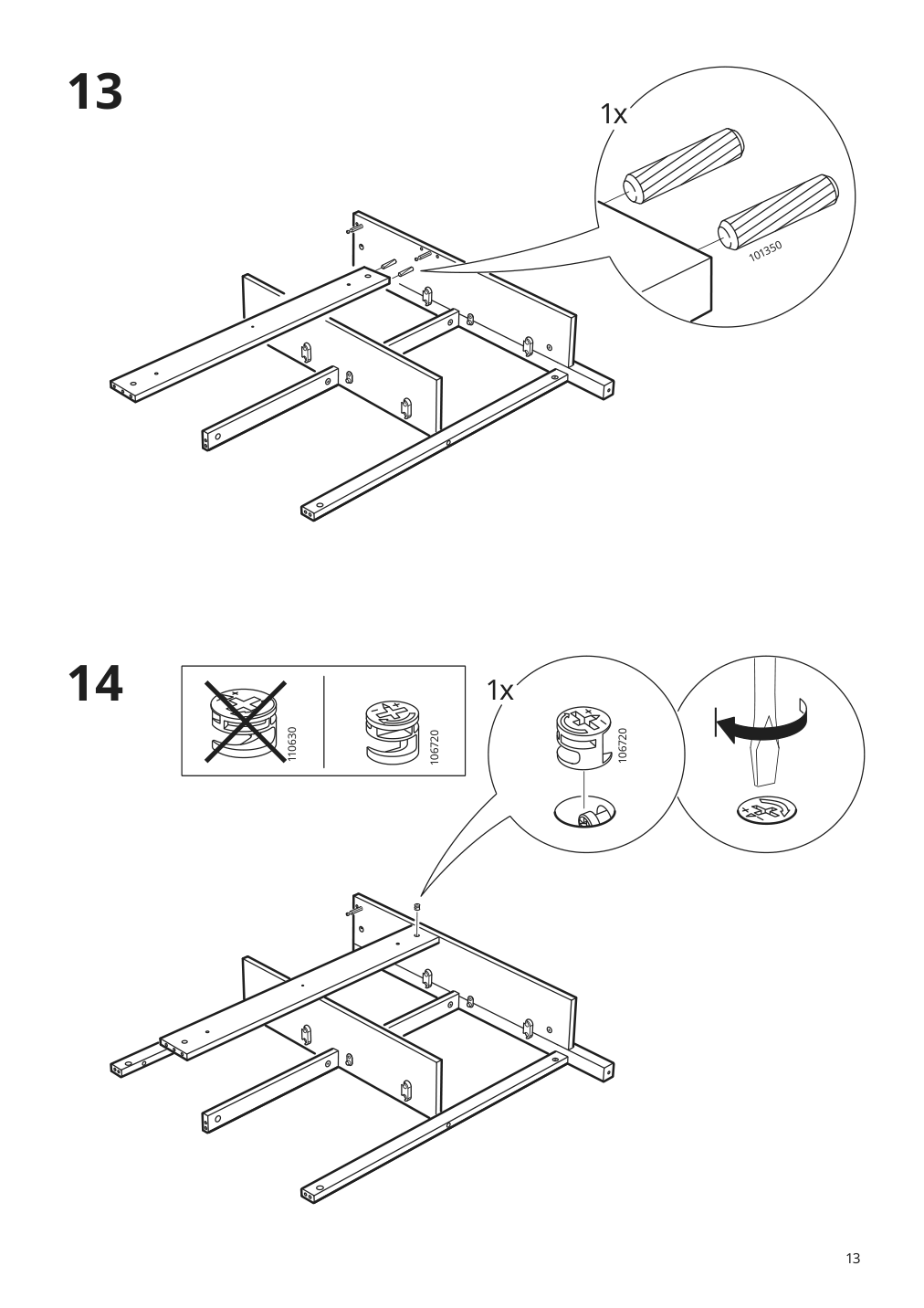 Assembly instructions for IKEA Hemnes shoe cabinet with 4 compartments black brown | Page 13 - IKEA HEMNES shoe cabinet with 4 compartments 801.561.20