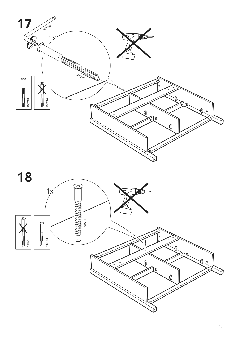 Assembly instructions for IKEA Hemnes shoe cabinet with 4 compartments black brown | Page 15 - IKEA HEMNES shoe cabinet with 4 compartments 801.561.20