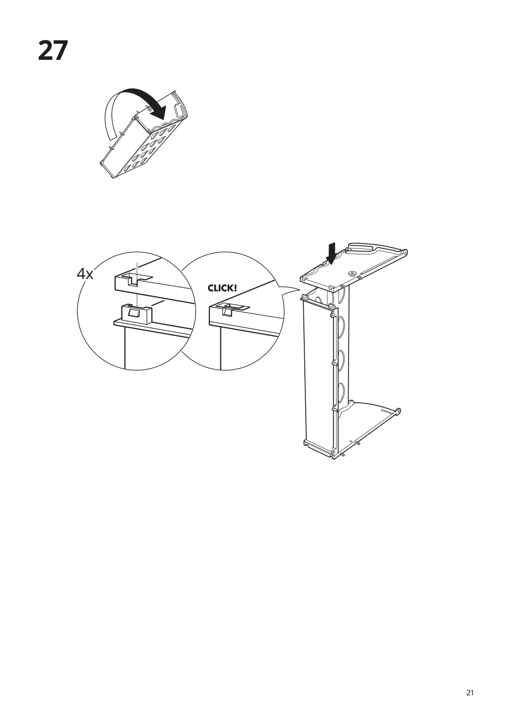 Assembly instructions for IKEA Hemnes shoe cabinet with 4 compartments black brown | Page 21 - IKEA HEMNES shoe cabinet with 4 compartments 801.561.20