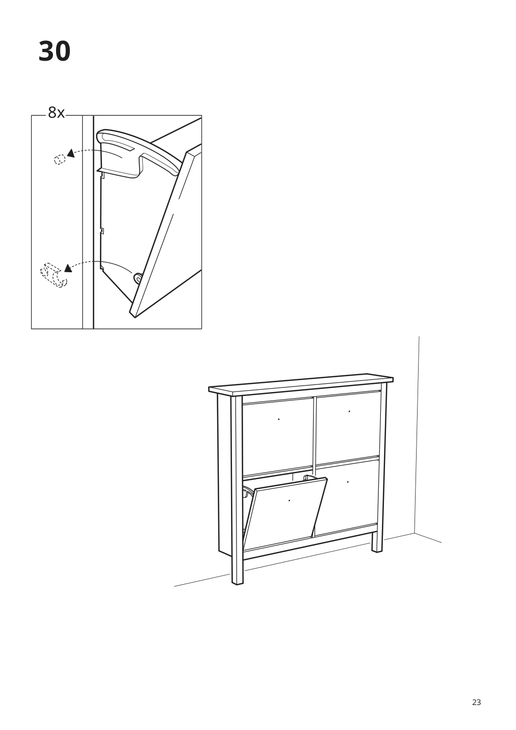 Assembly instructions for IKEA Hemnes shoe cabinet with 4 compartments black brown | Page 23 - IKEA HEMNES shoe cabinet with 4 compartments 801.561.20