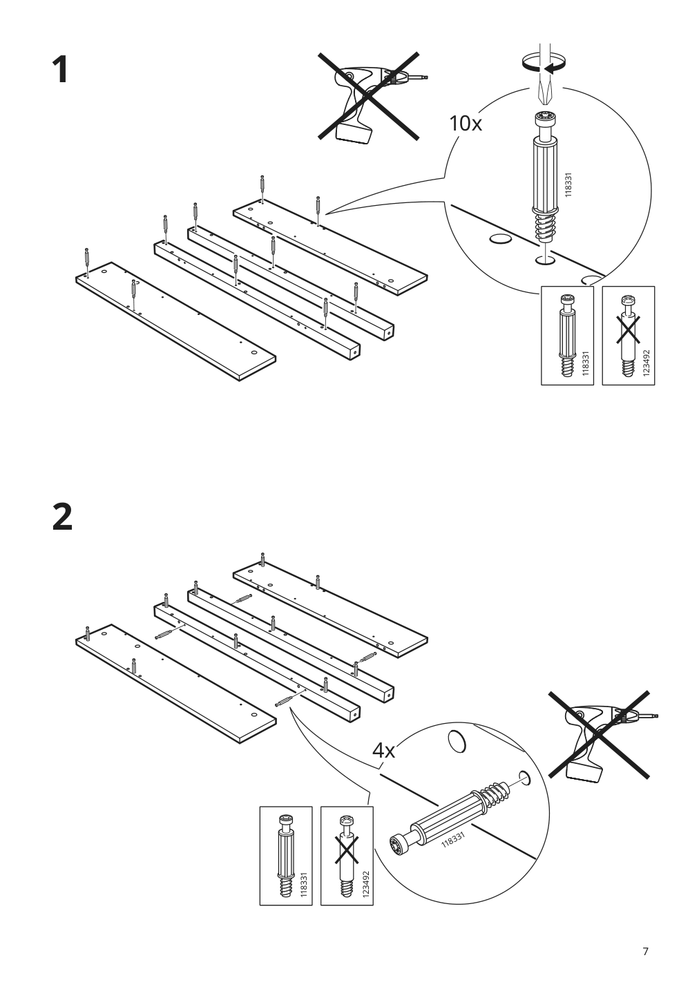 Assembly instructions for IKEA Hemnes shoe cabinet with 4 compartments black brown | Page 7 - IKEA HEMNES shoe cabinet with 4 compartments 801.561.20