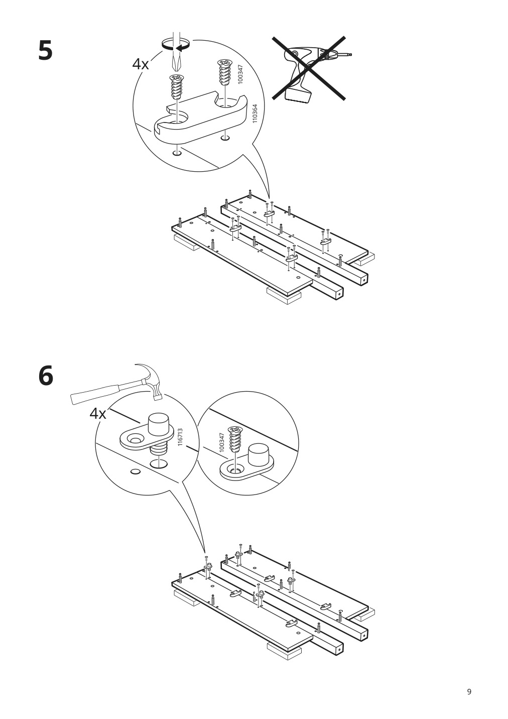 Assembly instructions for IKEA Hemnes shoe cabinet with 4 compartments black brown | Page 9 - IKEA HEMNES shoe cabinet with 4 compartments 801.561.20