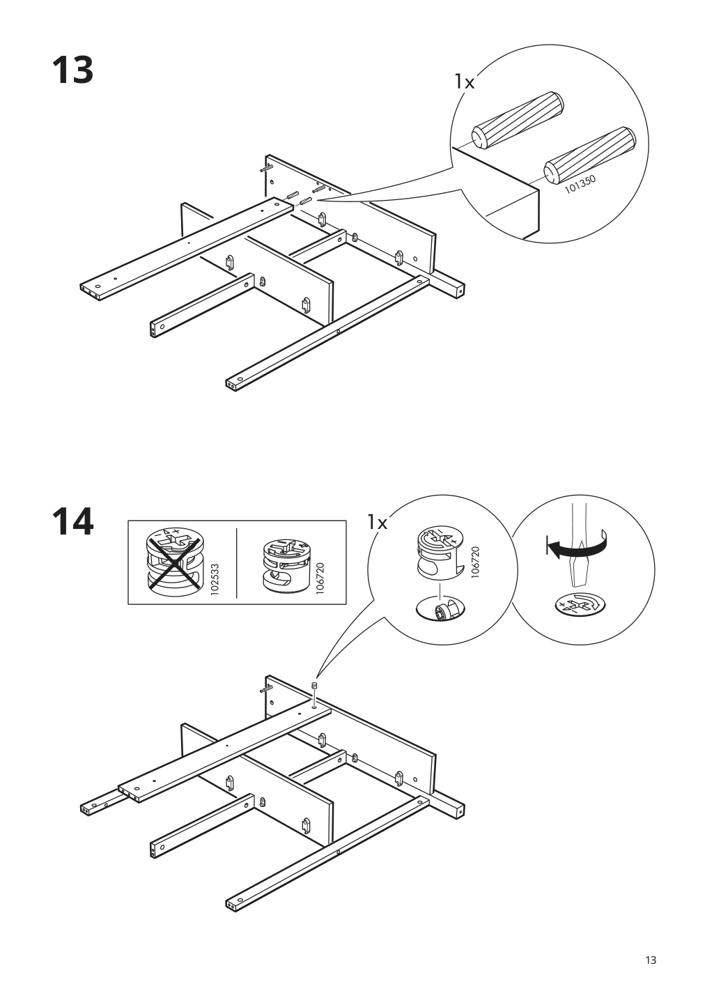 Assembly instructions for IKEA Hemnes shoe cabinet with 4 compartments white | Page 13 - IKEA HEMNES shoe cabinet with 4 compartments 601.561.21