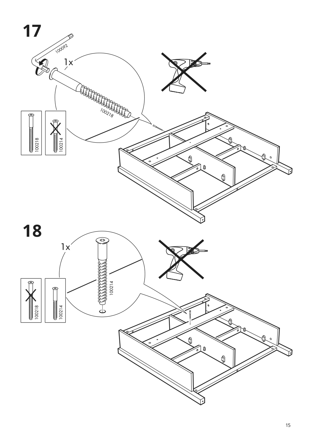 Assembly instructions for IKEA Hemnes shoe cabinet with 4 compartments white | Page 15 - IKEA HEMNES shoe cabinet with 4 compartments 601.561.21