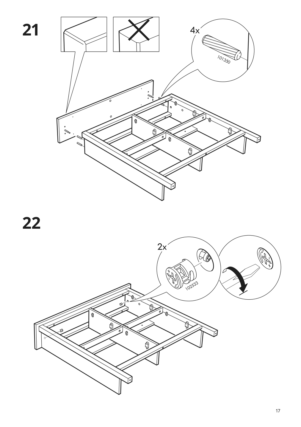 Assembly instructions for IKEA Hemnes shoe cabinet with 4 compartments white | Page 17 - IKEA HEMNES shoe cabinet with 4 compartments 601.561.21