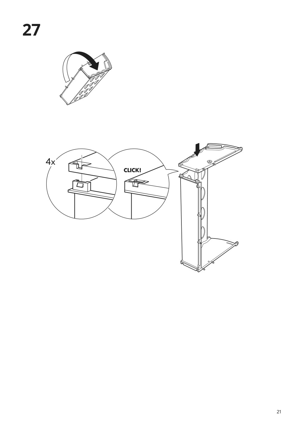 Assembly instructions for IKEA Hemnes shoe cabinet with 4 compartments white | Page 21 - IKEA HEMNES shoe cabinet with 4 compartments 601.561.21