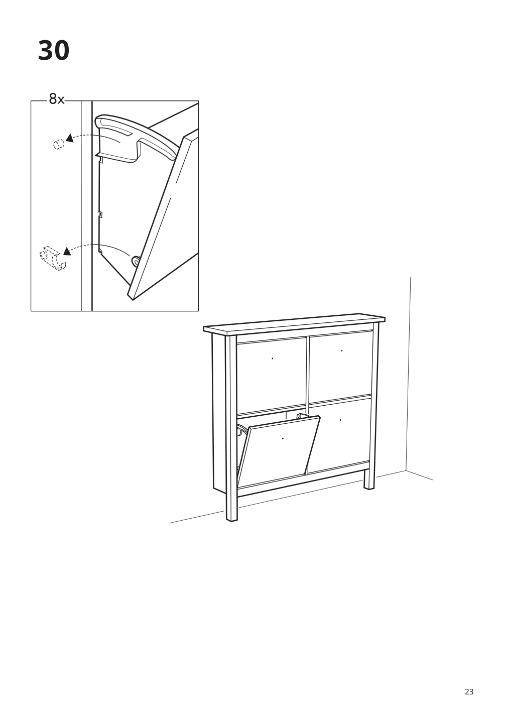 Assembly instructions for IKEA Hemnes shoe cabinet with 4 compartments white | Page 23 - IKEA HEMNES shoe cabinet with 4 compartments 601.561.21