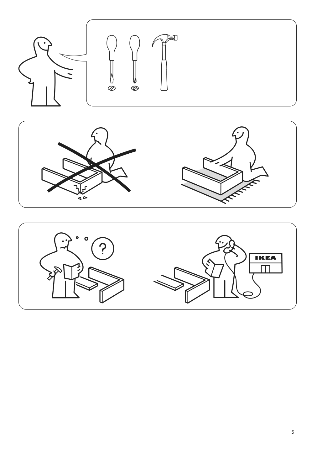 Assembly instructions for IKEA Hemnes shoe cabinet with 4 compartments white | Page 5 - IKEA HEMNES shoe cabinet with 4 compartments 601.561.21