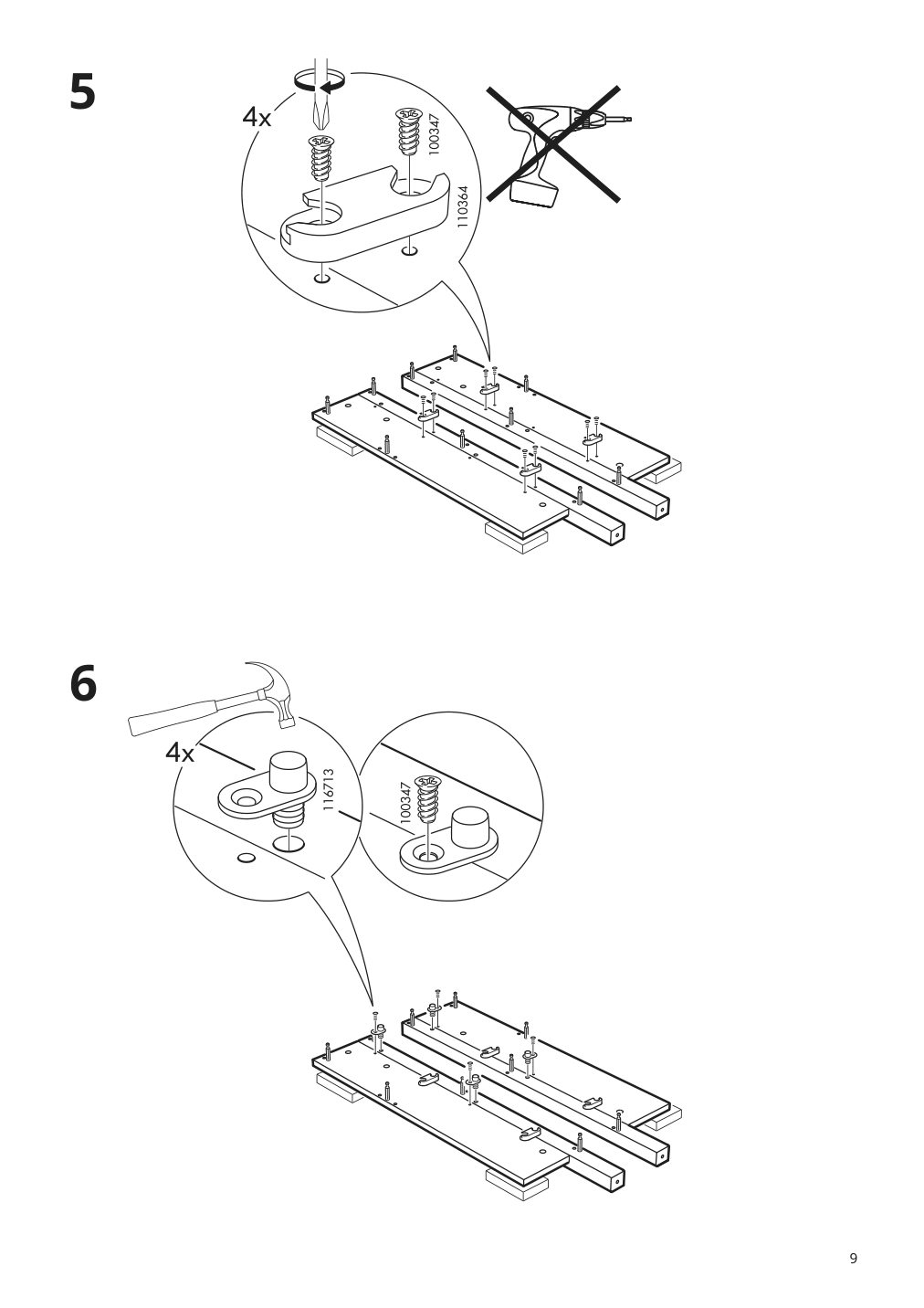 Assembly instructions for IKEA Hemnes shoe cabinet with 4 compartments white | Page 9 - IKEA HEMNES shoe cabinet with 4 compartments 601.561.21