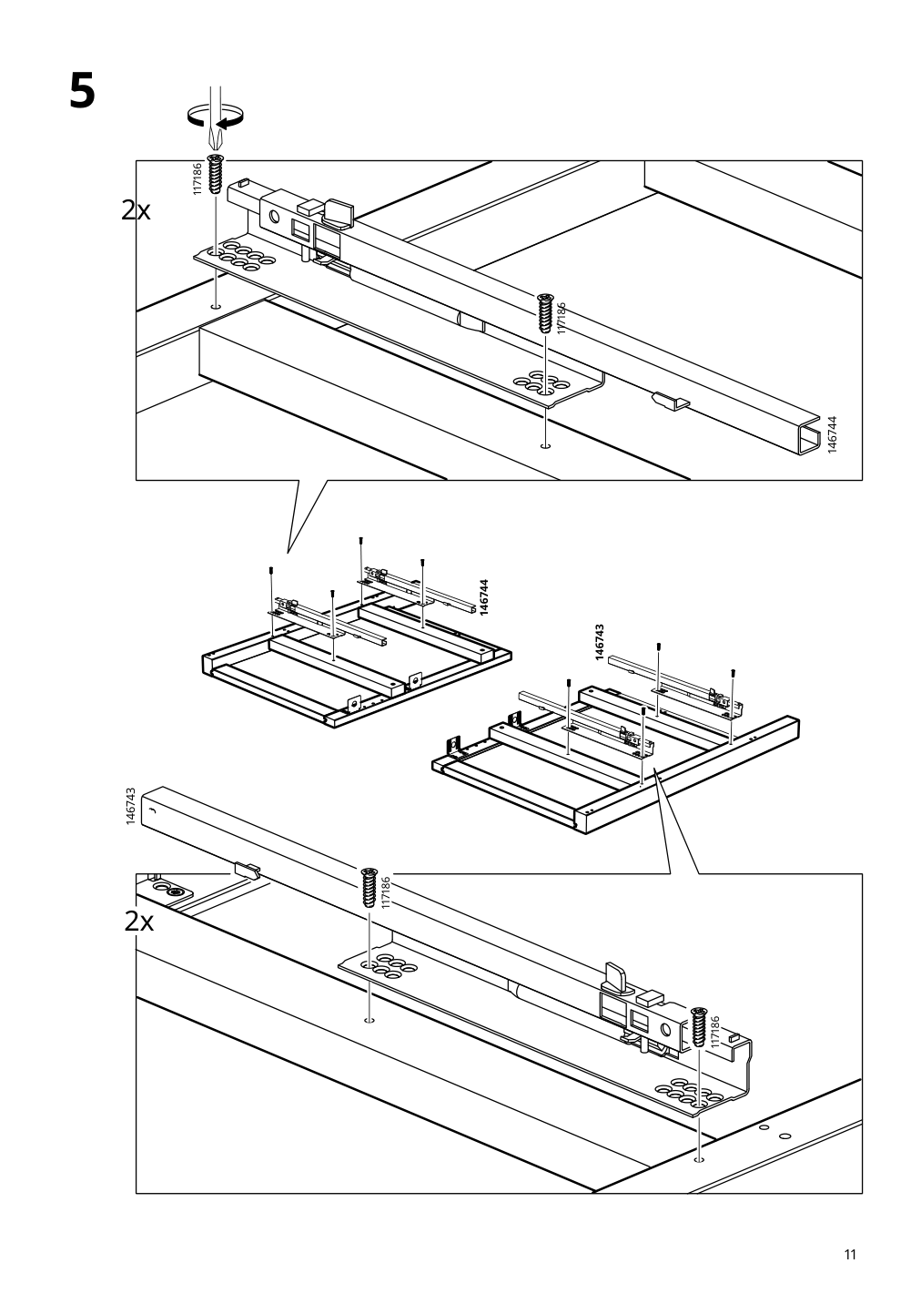 Assembly instructions for IKEA Hemnes sink cabinet with 2 drawers blue | Page 11 - IKEA HEMNES sink cabinet with 2 drawers 605.202.72