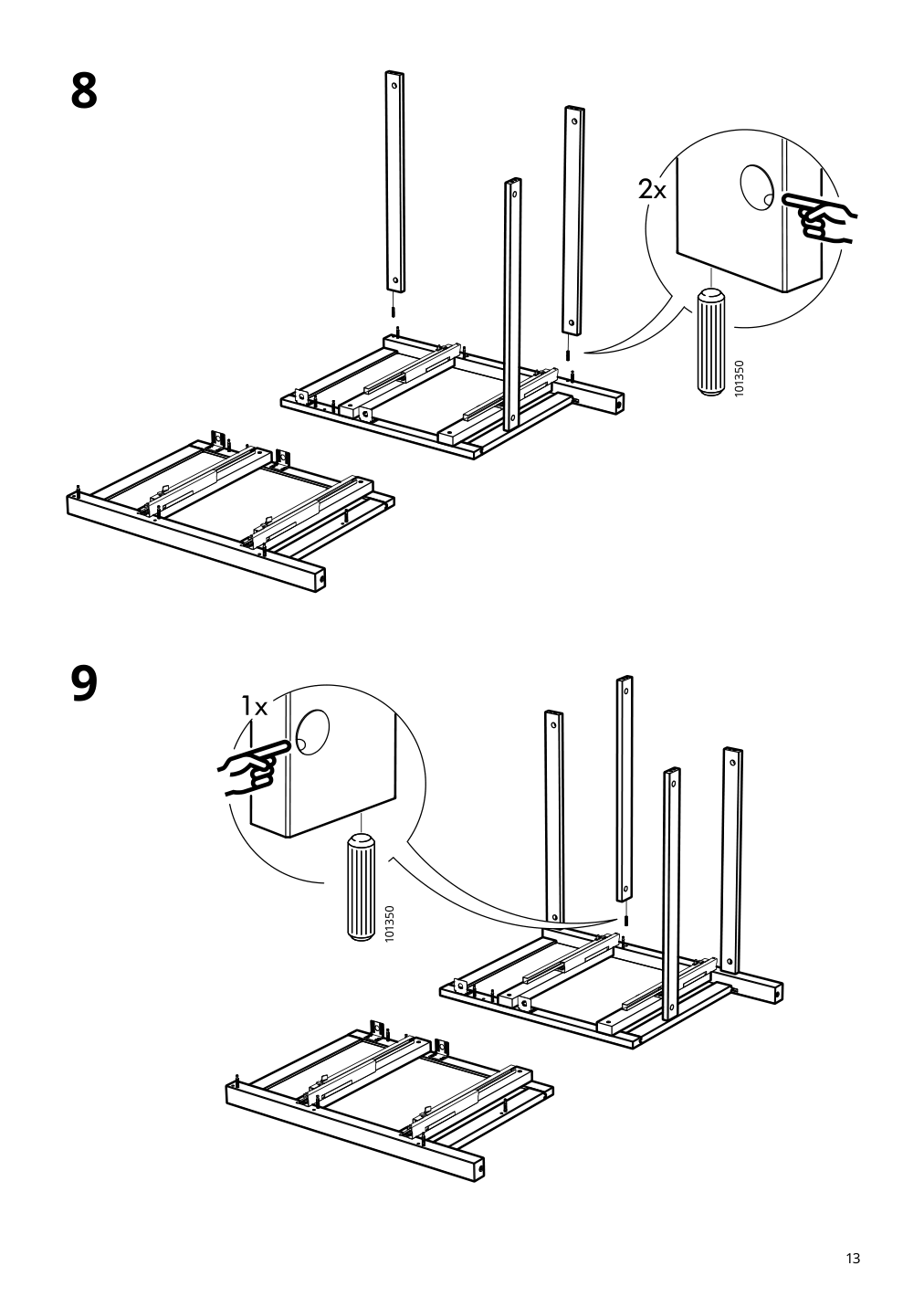 Assembly instructions for IKEA Hemnes sink cabinet with 2 drawers blue | Page 13 - IKEA HEMNES sink cabinet with 2 drawers 605.202.72