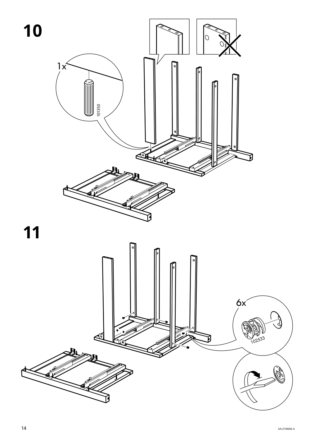 Assembly instructions for IKEA Hemnes sink cabinet with 2 drawers blue | Page 14 - IKEA HEMNES sink cabinet with 2 drawers 605.202.72