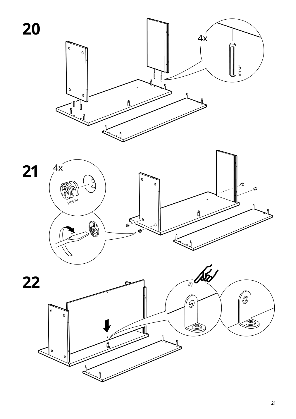 Assembly instructions for IKEA Hemnes sink cabinet with 2 drawers blue | Page 21 - IKEA HEMNES sink cabinet with 2 drawers 605.202.72