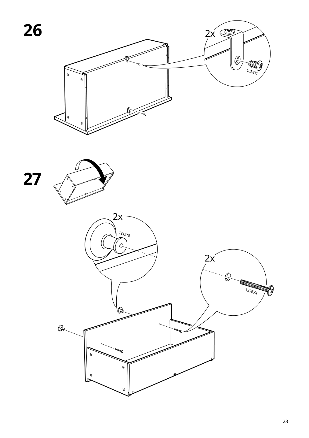 Assembly instructions for IKEA Hemnes sink cabinet with 2 drawers blue | Page 23 - IKEA HEMNES sink cabinet with 2 drawers 605.202.72