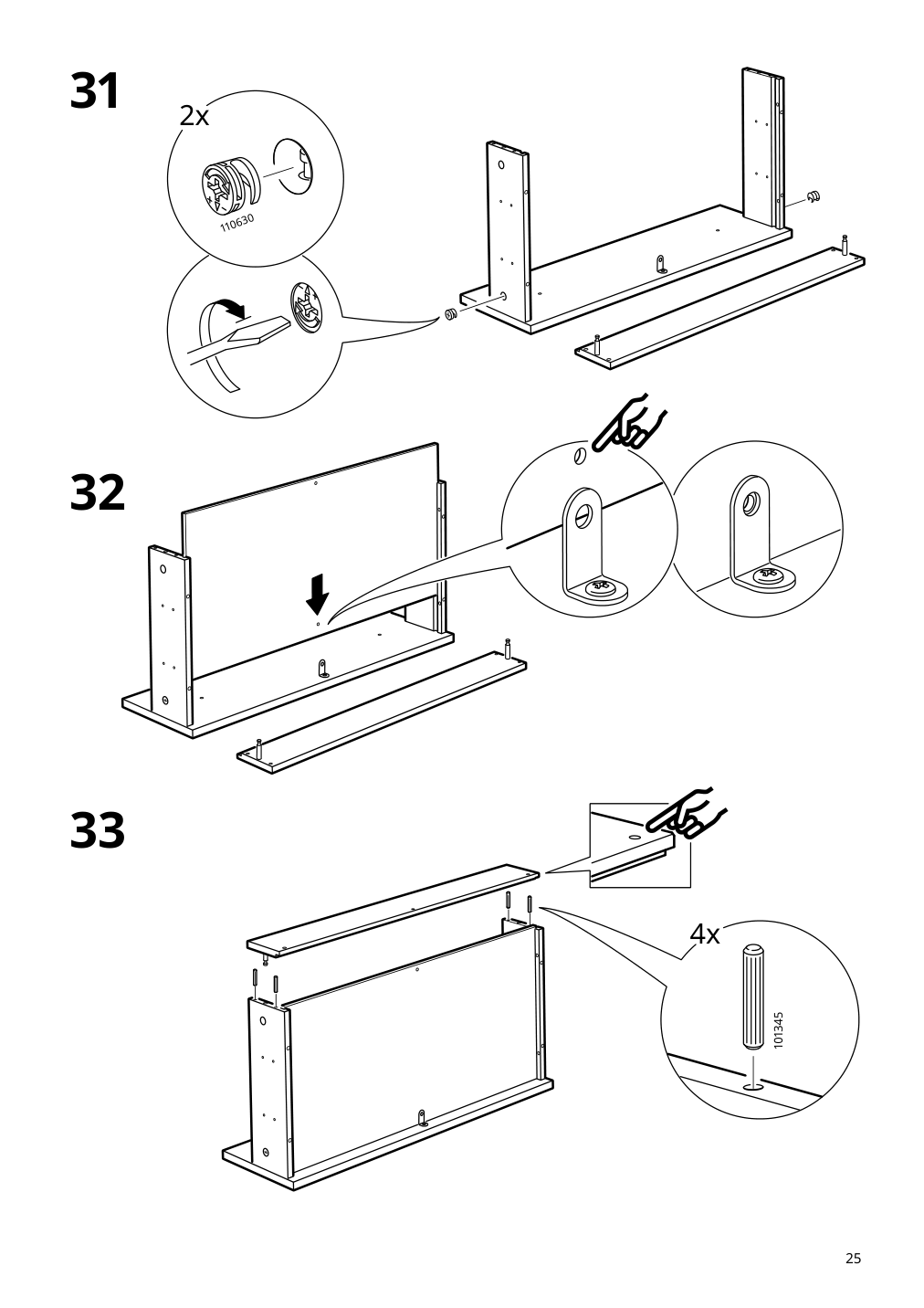 Assembly instructions for IKEA Hemnes sink cabinet with 2 drawers blue | Page 25 - IKEA HEMNES sink cabinet with 2 drawers 605.202.72