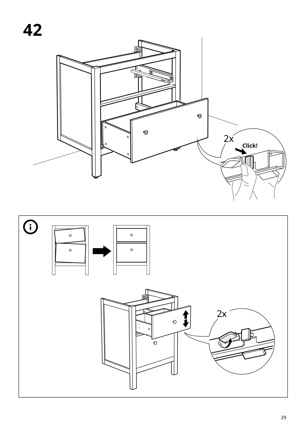 Assembly instructions for IKEA Hemnes sink cabinet with 2 drawers blue | Page 29 - IKEA HEMNES sink cabinet with 2 drawers 605.202.72