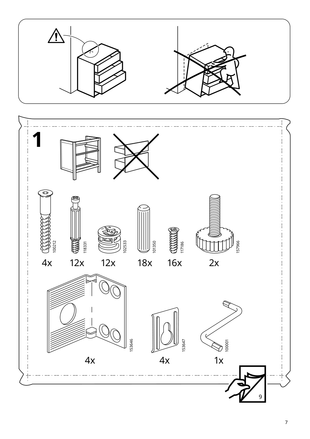 Assembly instructions for IKEA Hemnes sink cabinet with 2 drawers blue | Page 7 - IKEA HEMNES sink cabinet with 2 drawers 605.202.72