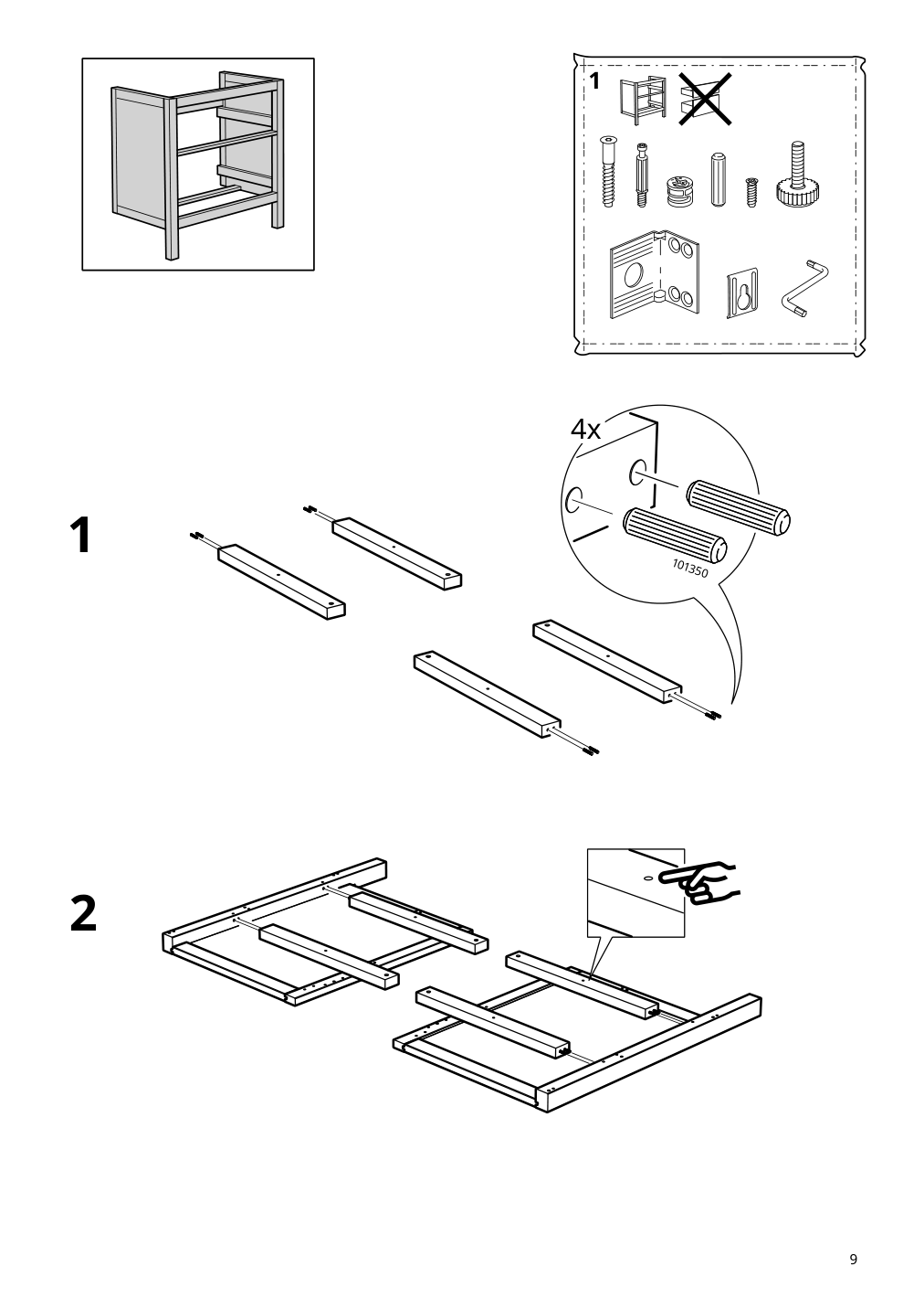 Assembly instructions for IKEA Hemnes sink cabinet with 2 drawers blue | Page 9 - IKEA HEMNES sink cabinet with 2 drawers 605.202.72