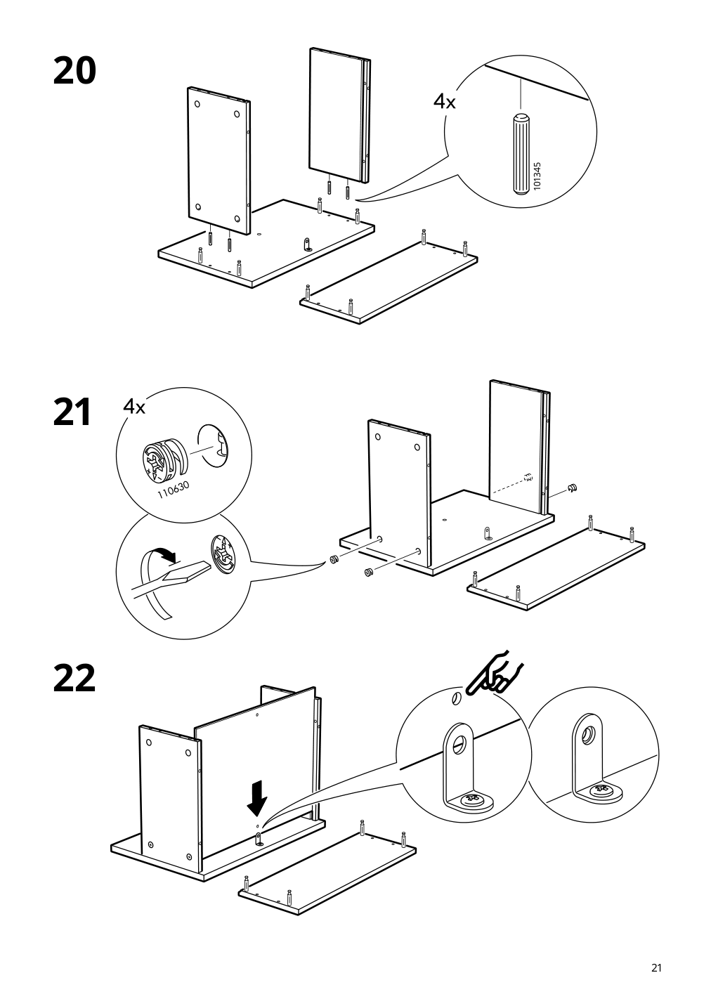 Assembly instructions for IKEA Hemnes sink cabinet with 2 drawers blue | Page 21 - IKEA HEMNES sink cabinet with 2 drawers 805.202.71