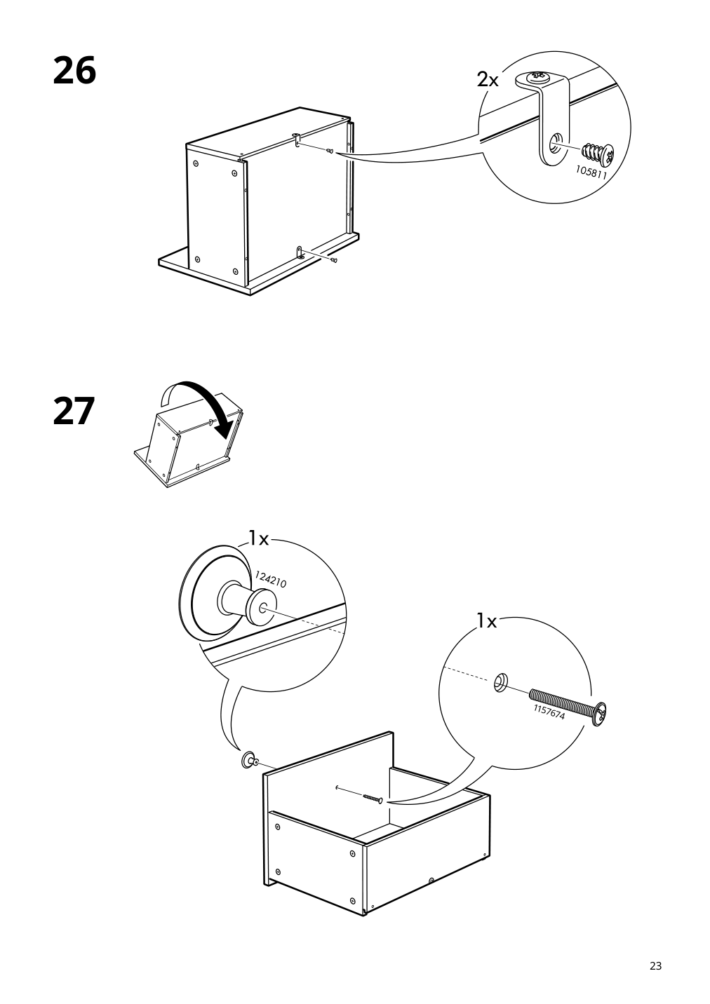 Assembly instructions for IKEA Hemnes sink cabinet with 2 drawers blue | Page 23 - IKEA HEMNES sink cabinet with 2 drawers 805.202.71