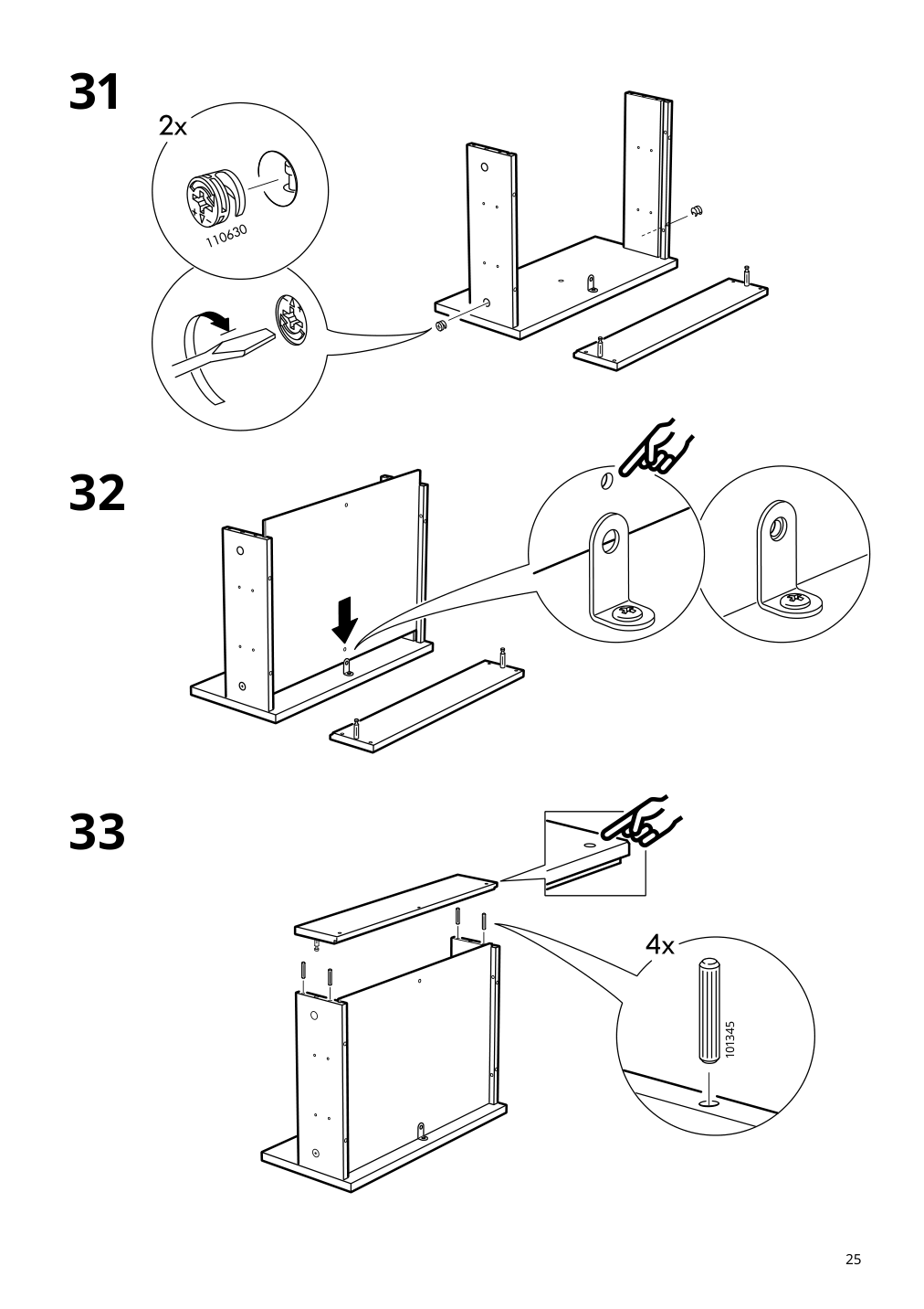 Assembly instructions for IKEA Hemnes sink cabinet with 2 drawers blue | Page 25 - IKEA HEMNES sink cabinet with 2 drawers 805.202.71