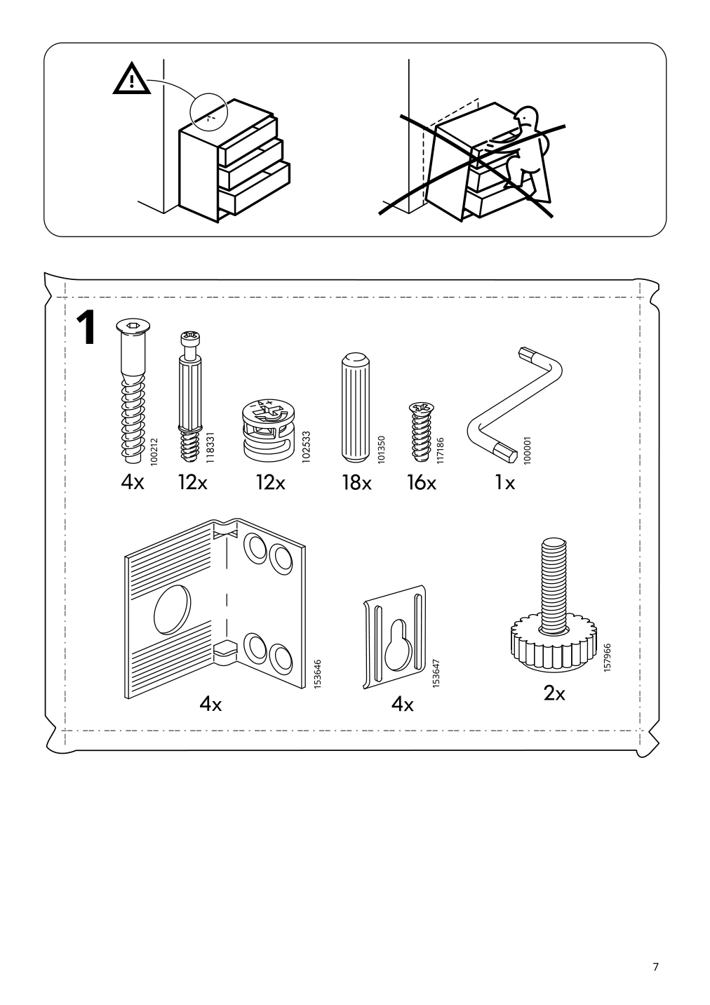 Assembly instructions for IKEA Hemnes sink cabinet with 2 drawers blue | Page 7 - IKEA HEMNES sink cabinet with 2 drawers 805.202.71