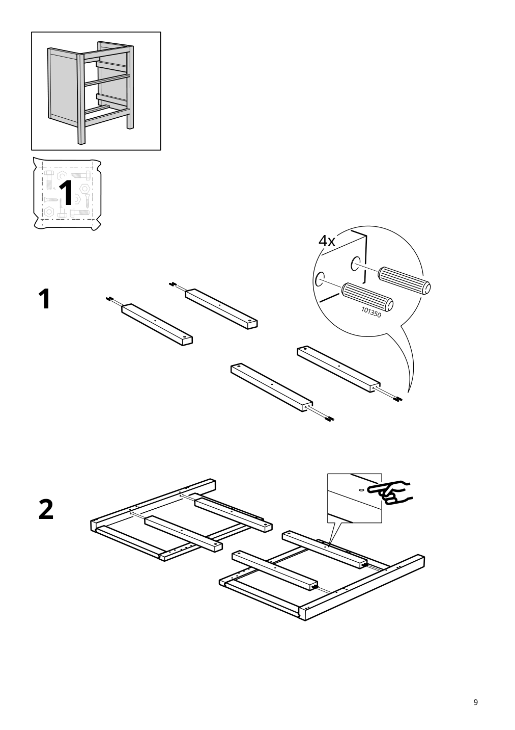 Assembly instructions for IKEA Hemnes sink cabinet with 2 drawers blue | Page 9 - IKEA HEMNES sink cabinet with 2 drawers 805.202.71