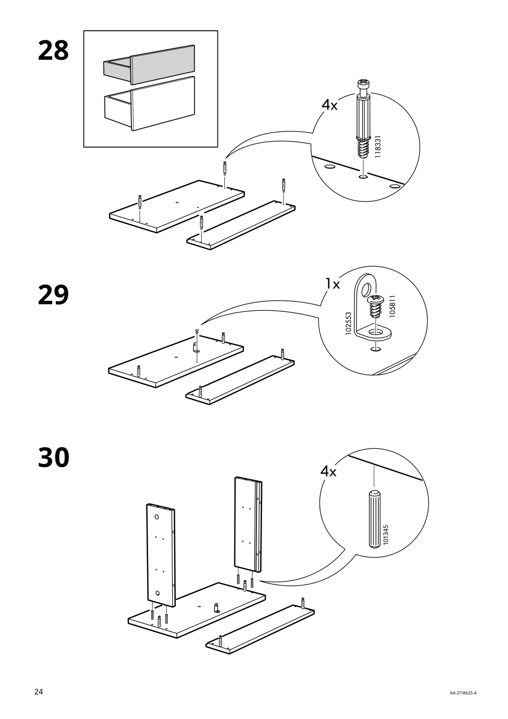 Assembly instructions for IKEA Hemnes sink cabinet with 2 drawers gray | Page 24 - IKEA HEMNES / RÄTTVIKEN sink cabinet with 2 drawers 793.900.44