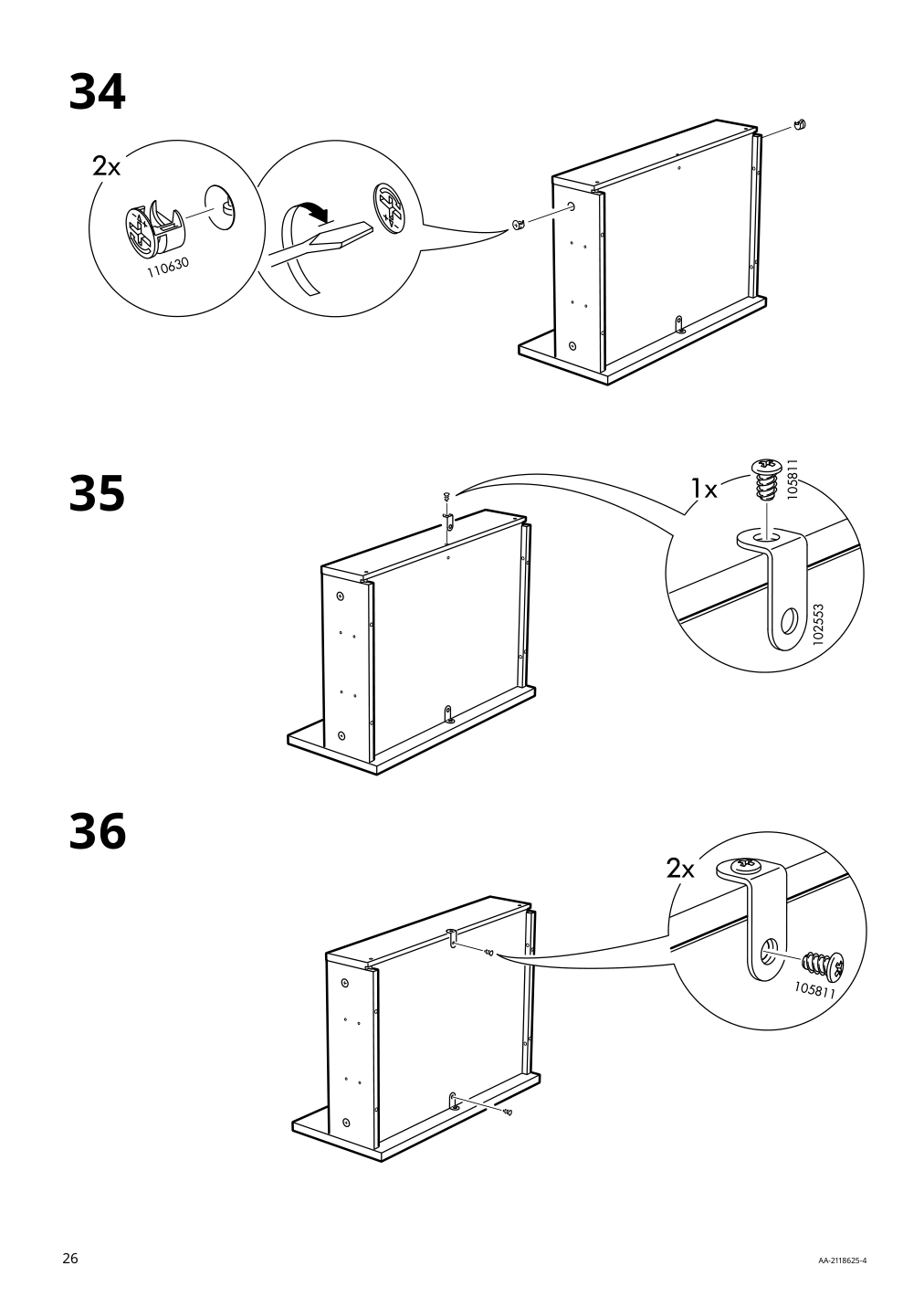 Assembly instructions for IKEA Hemnes sink cabinet with 2 drawers gray | Page 26 - IKEA HEMNES / ODENSVIK sink cabinet with 2 drawers 293.900.51