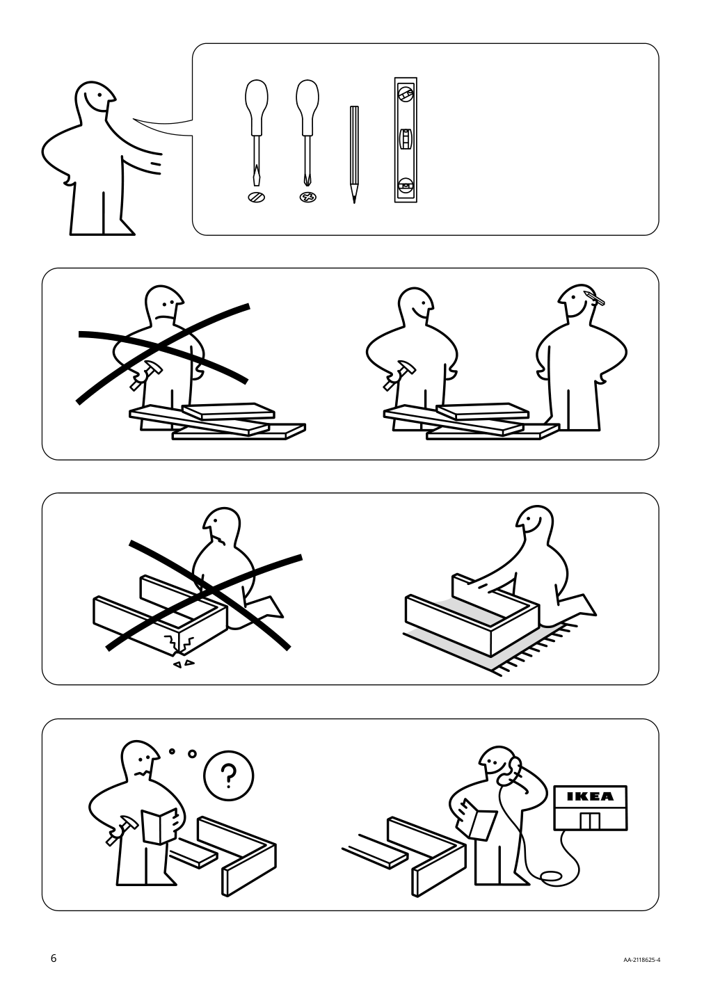 Assembly instructions for IKEA Hemnes sink cabinet with 2 drawers gray | Page 6 - IKEA HEMNES / ODENSVIK sink cabinet with 2 drawers 293.900.51