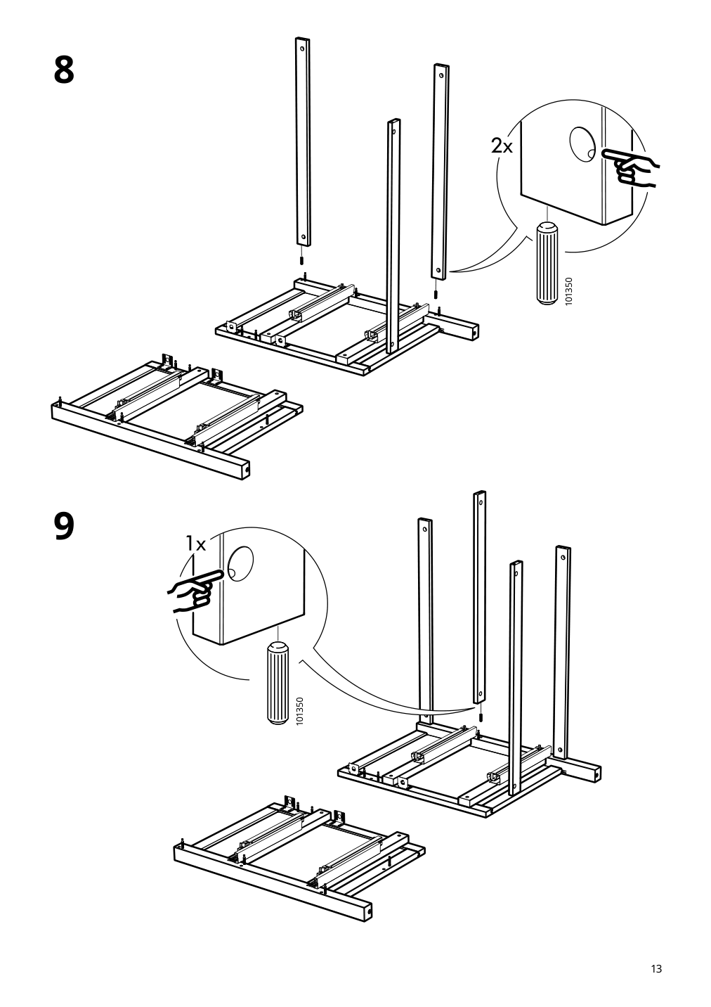 Assembly instructions for IKEA Hemnes sink cabinet with 2 drawers gray | Page 13 - IKEA HEMNES / ODENSVIK bathroom furniture, set of 6 593.898.24