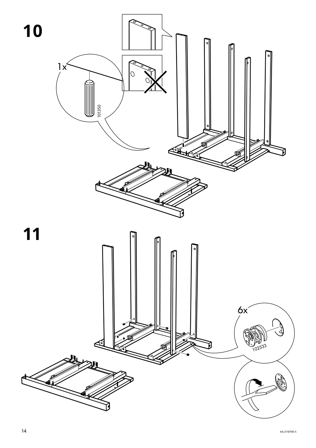 Assembly instructions for IKEA Hemnes sink cabinet with 2 drawers gray | Page 14 - IKEA HEMNES / RÄTTVIKEN sink cabinet with 2 drawers 193.900.42