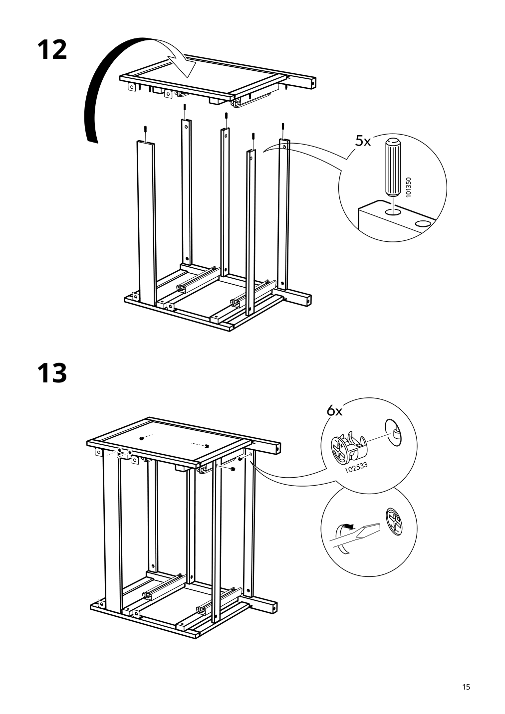 Assembly instructions for IKEA Hemnes sink cabinet with 2 drawers gray | Page 15 - IKEA HEMNES / RÄTTVIKEN bathroom furniture, set of 5 393.898.44