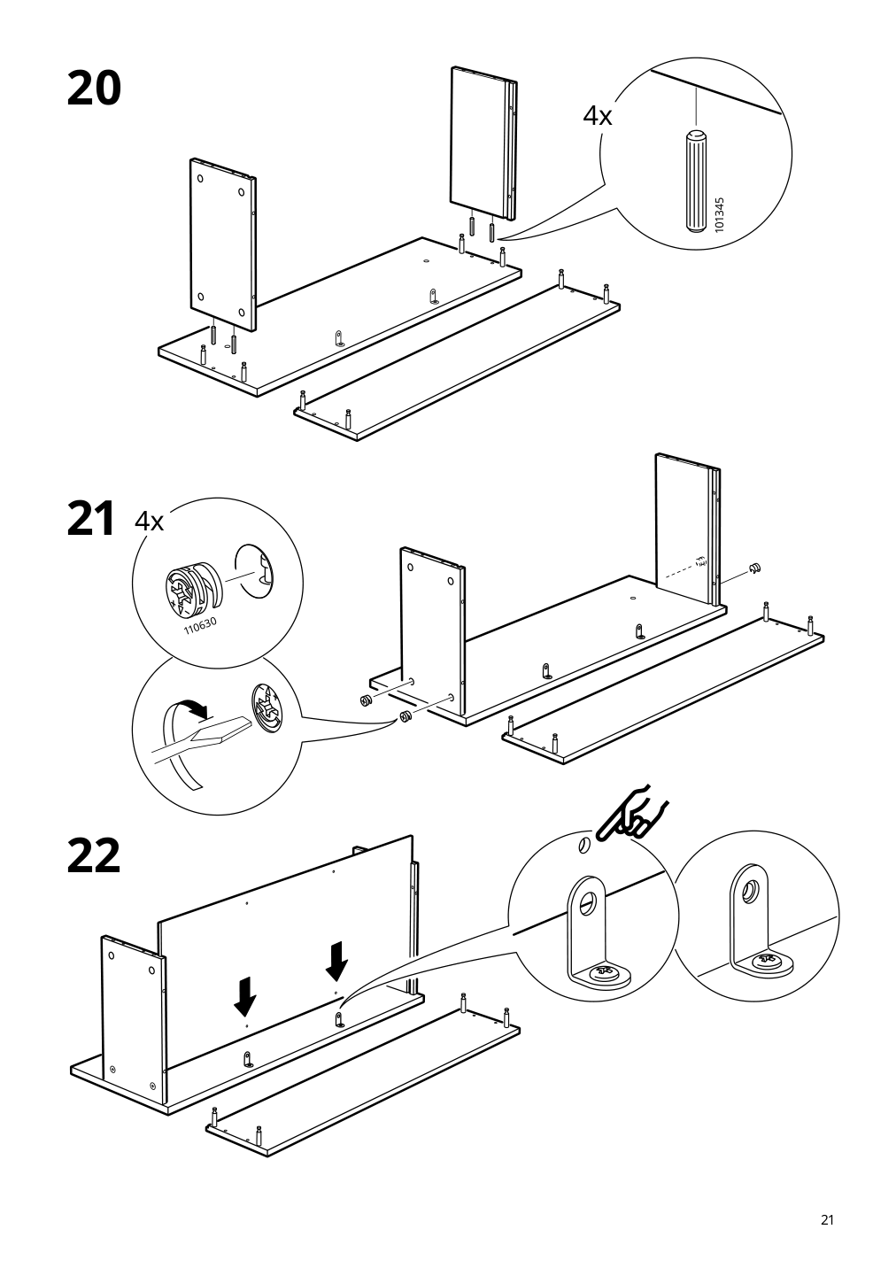 Assembly instructions for IKEA Hemnes sink cabinet with 2 drawers gray | Page 21 - IKEA HEMNES sink cabinet with 2 drawers 603.487.95