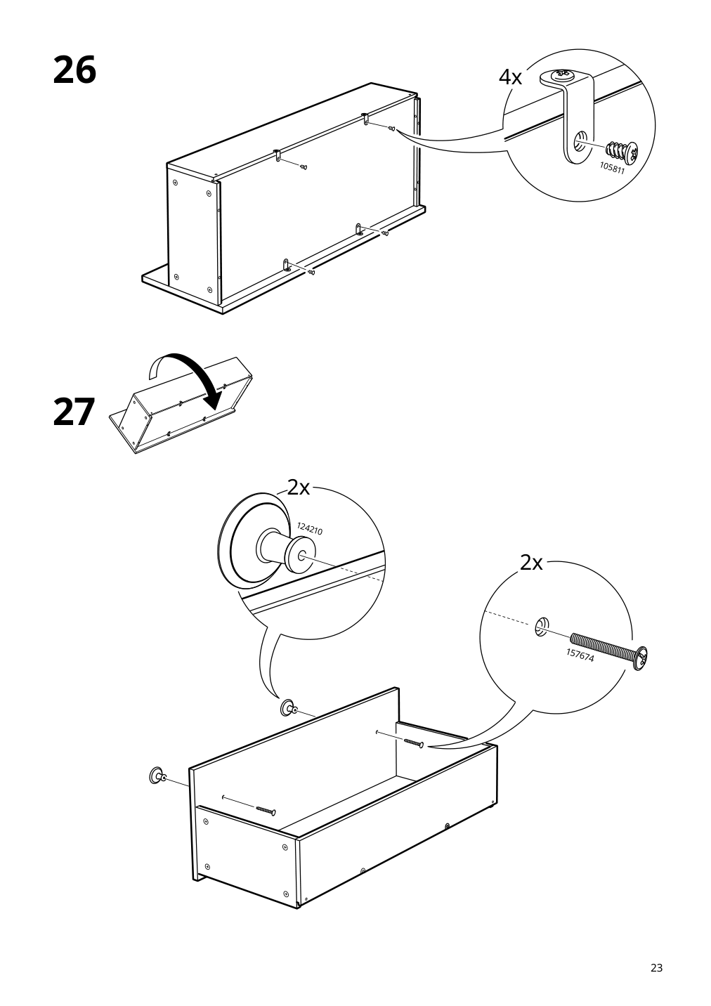 Assembly instructions for IKEA Hemnes sink cabinet with 2 drawers gray | Page 23 - IKEA HEMNES / RÄTTVIKEN sink cabinet with 2 drawers 193.900.42