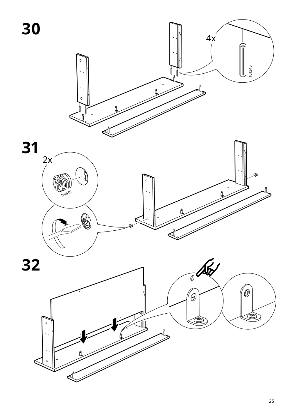 Assembly instructions for IKEA Hemnes sink cabinet with 2 drawers gray | Page 25 - IKEA HEMNES sink cabinet with 2 drawers 603.487.95