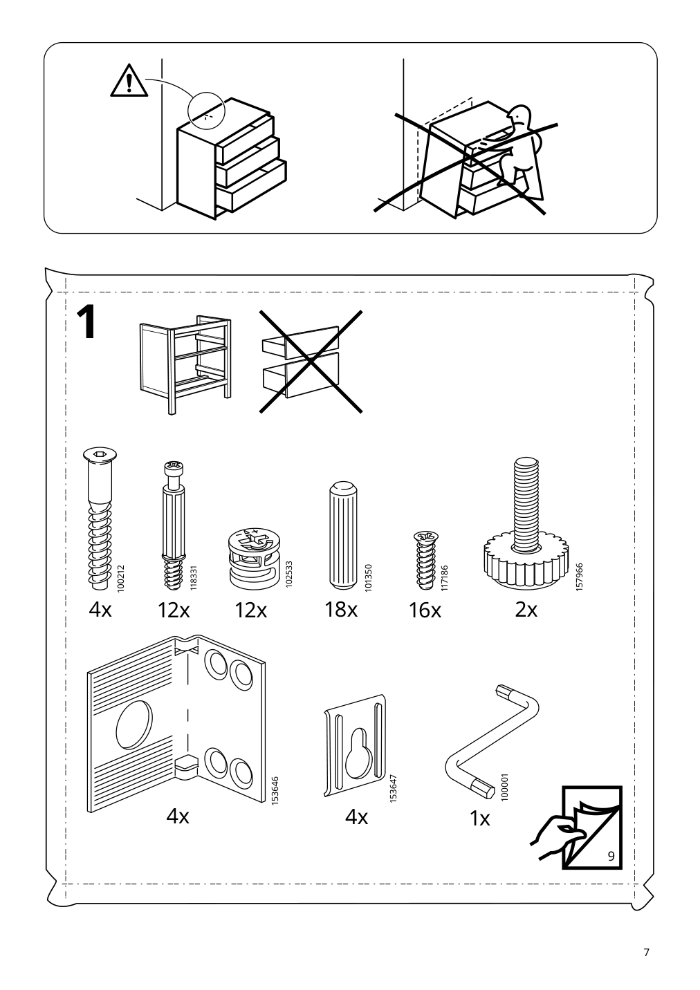 Assembly instructions for IKEA Hemnes sink cabinet with 2 drawers gray | Page 7 - IKEA HEMNES sink cabinet with 2 drawers 603.487.95