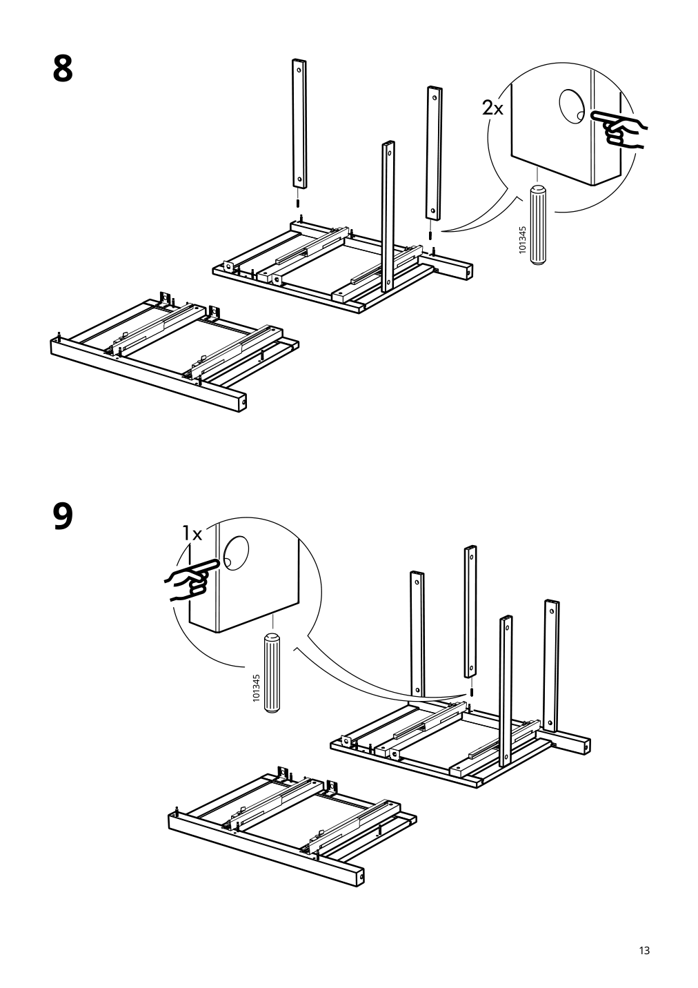 Assembly instructions for IKEA Hemnes sink cabinet with 2 drawers white | Page 13 - IKEA HEMNES / RÄTTVIKEN sink cabinet with 2 drawers 292.936.82