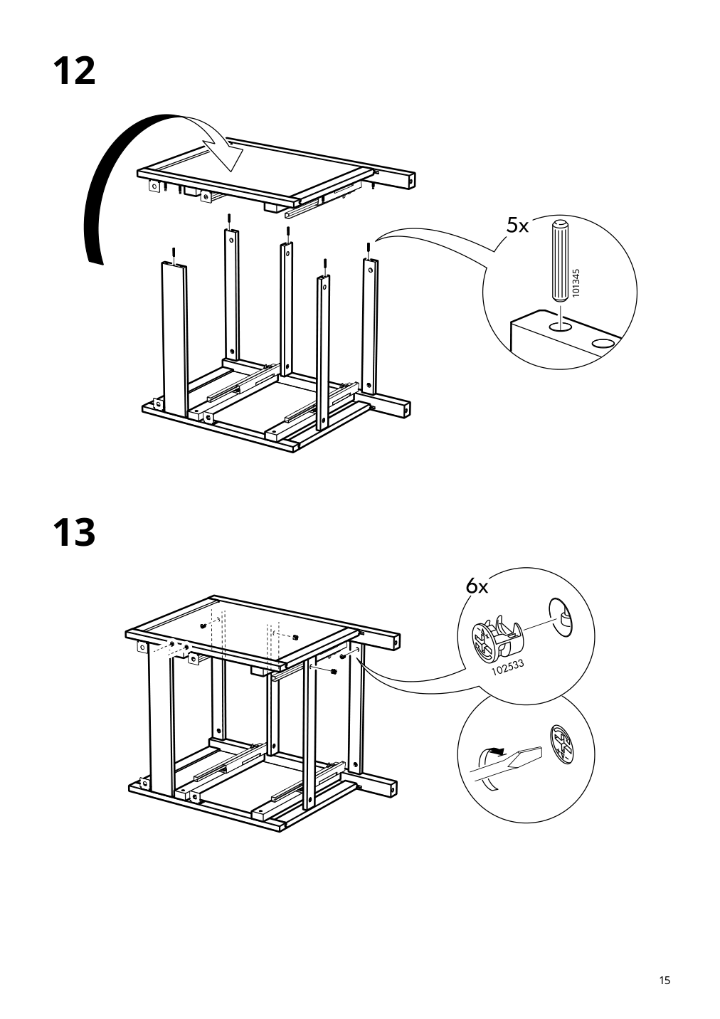 Assembly instructions for IKEA Hemnes sink cabinet with 2 drawers white | Page 15 - IKEA HEMNES / RÄTTVIKEN sink cabinet with 2 drawers 292.936.82