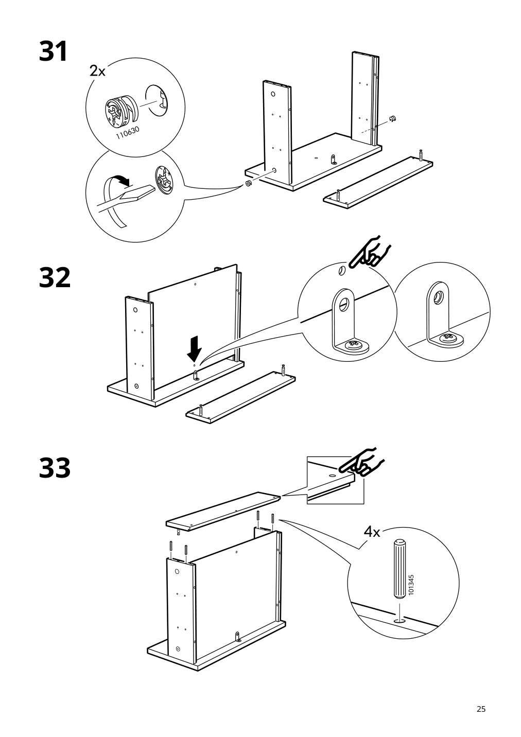 Assembly instructions for IKEA Hemnes sink cabinet with 2 drawers white | Page 25 - IKEA HEMNES sink cabinet with 2 drawers 502.176.67