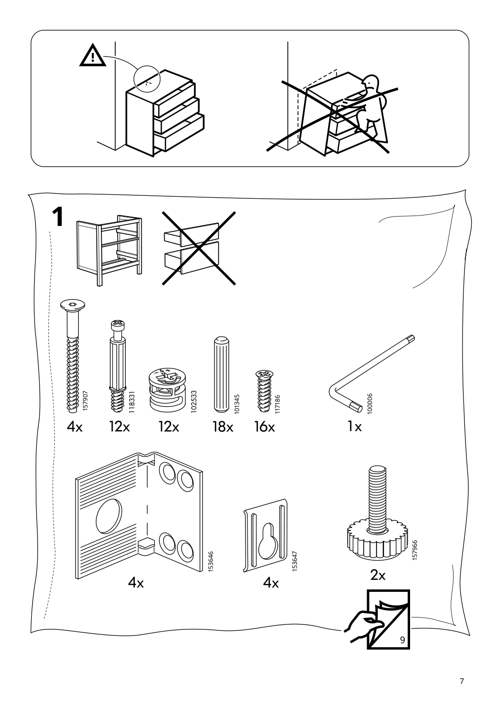 Assembly instructions for IKEA Hemnes sink cabinet with 2 drawers white | Page 7 - IKEA HEMNES / ODENSVIK sink cabinet with 2 drawers 992.934.19