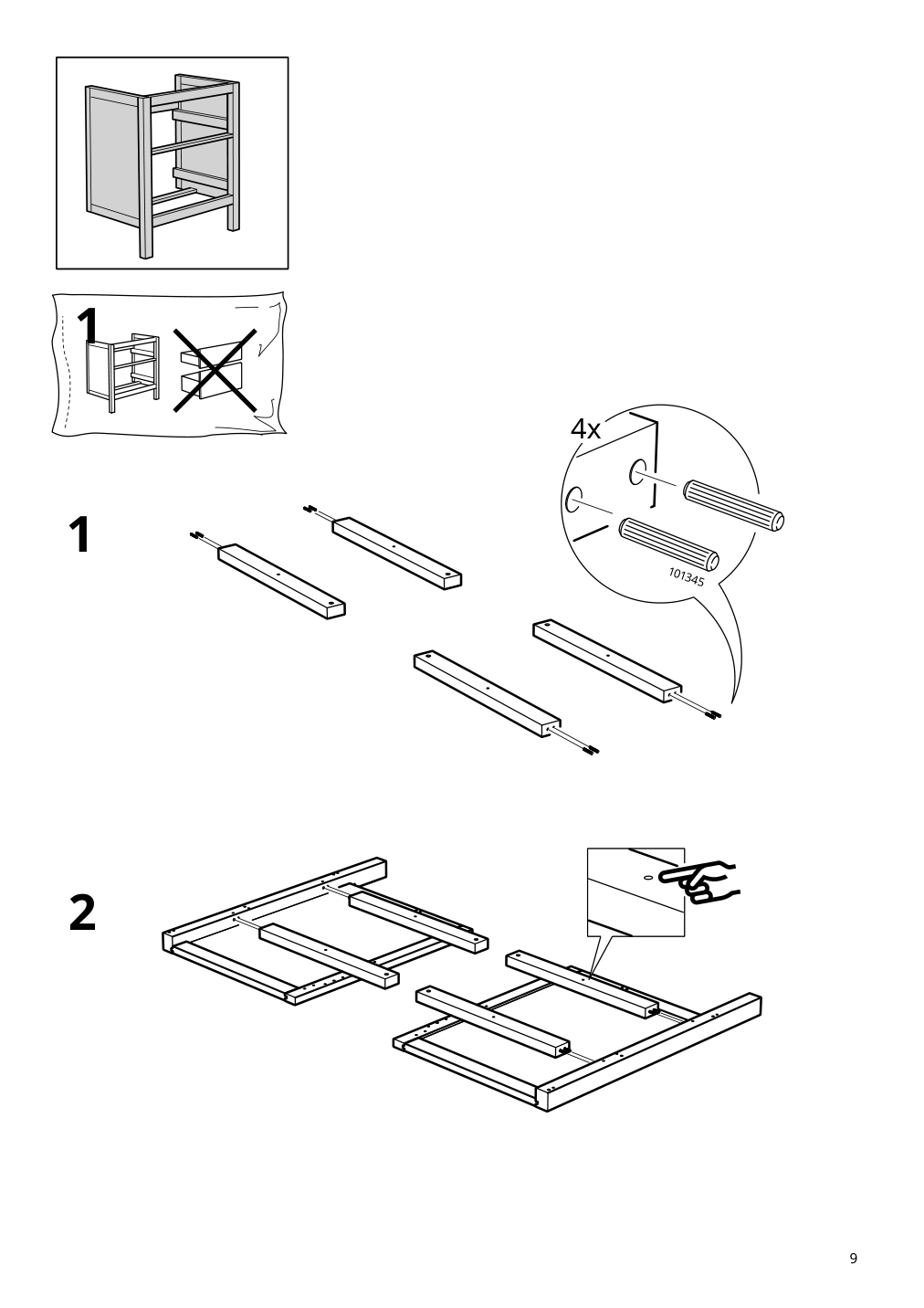 Assembly instructions for IKEA Hemnes sink cabinet with 2 drawers white | Page 9 - IKEA HEMNES / SKOTTVIKEN sink cabinet with 2 drawers 492.677.38