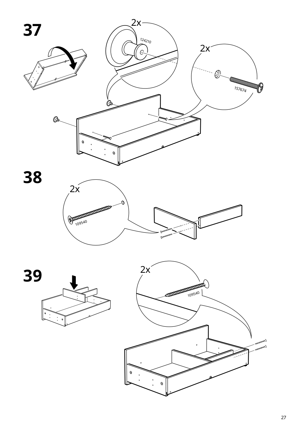 Assembly instructions for IKEA Hemnes sink cabinet with 2 drawers white | Page 27 - IKEA HEMNES sink cabinet with 2 drawers 202.176.64