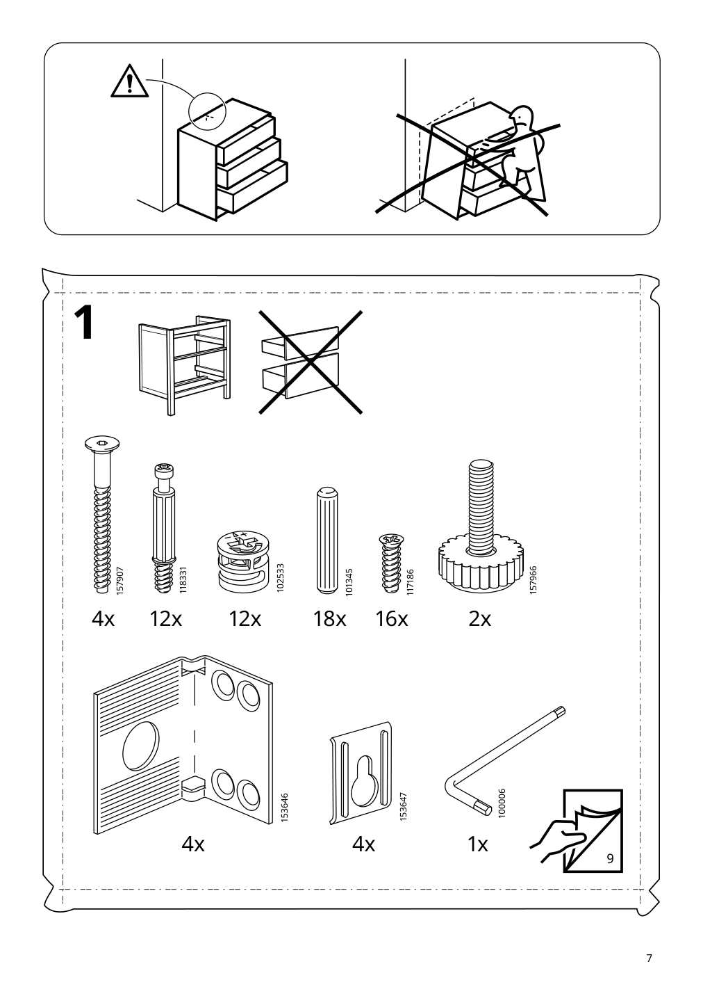 Assembly instructions for IKEA Hemnes sink cabinet with 2 drawers white | Page 7 - IKEA HEMNES / RÄTTVIKEN bathroom furniture, set of 5 993.044.46